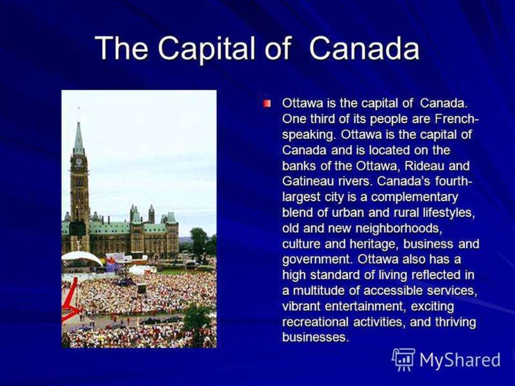 Ottawa the capital of canada презентация