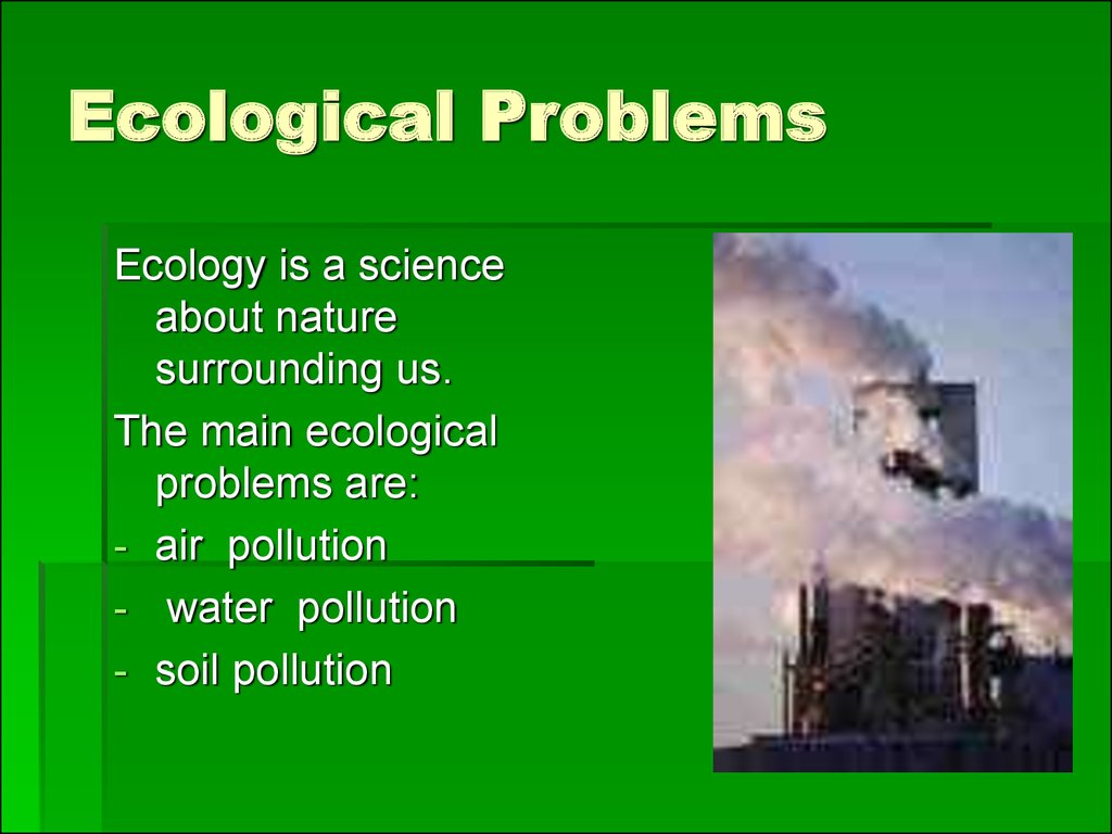 Ecological problems презентация