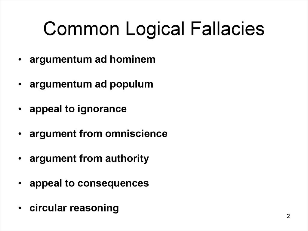 Common Logical Fallacies There Are About 100 Types Of Them