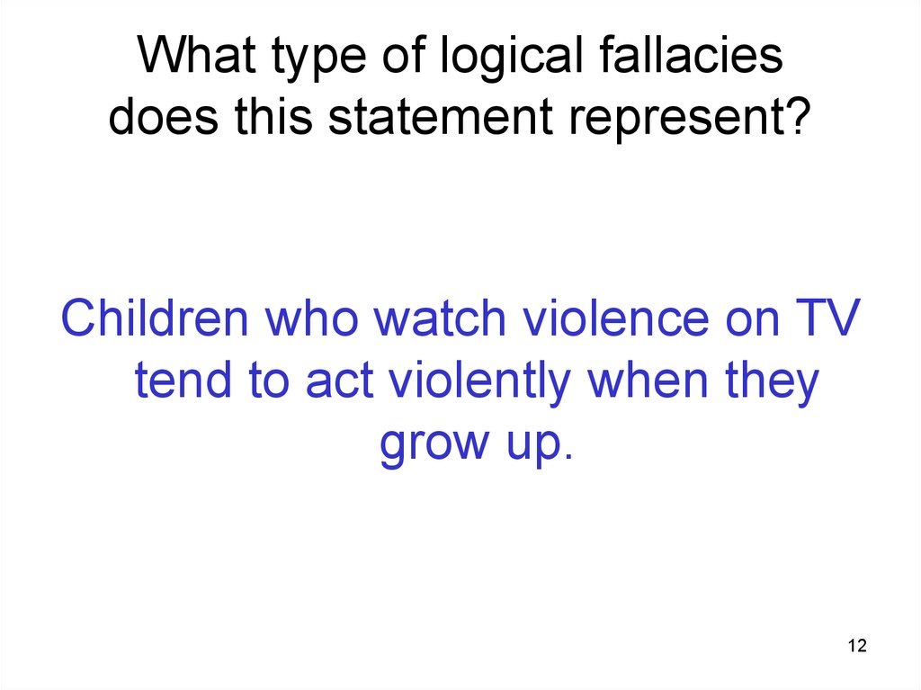 Four types of fallacy