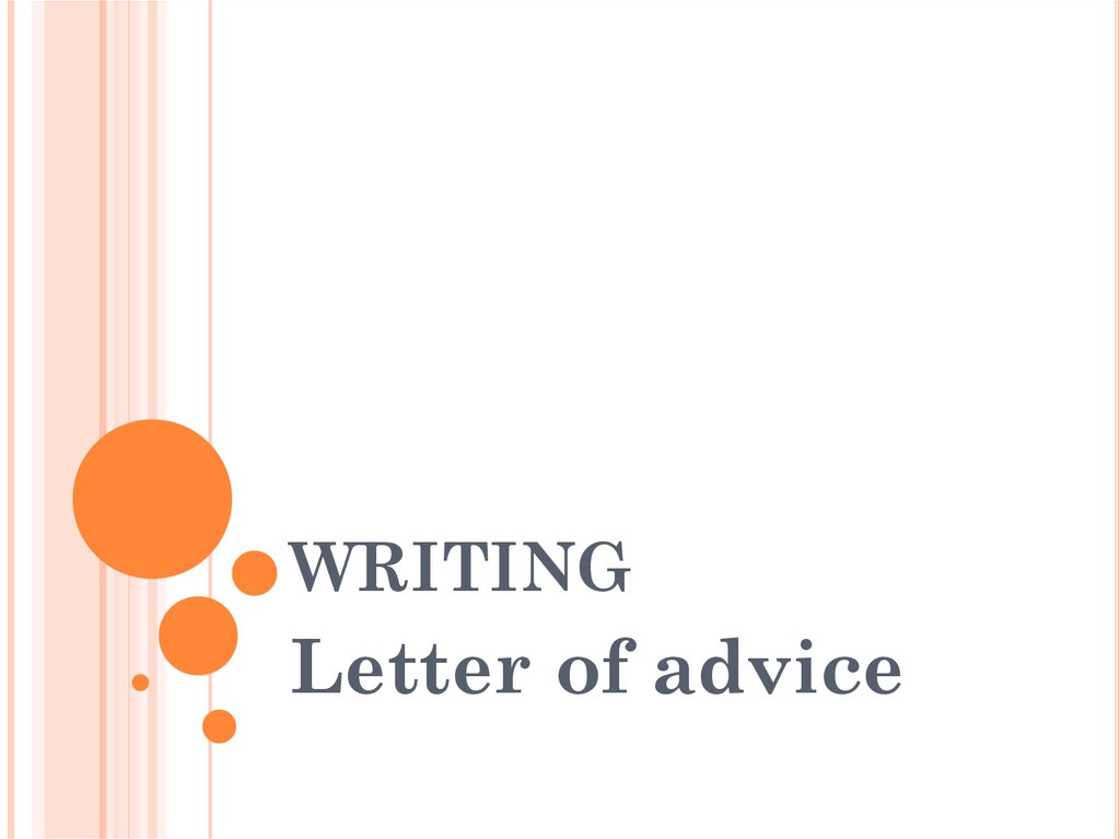 Letter of advice