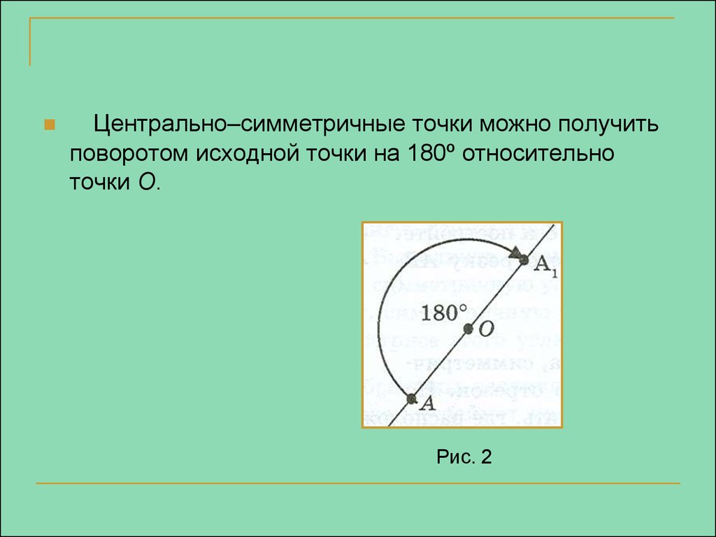 Центральная точка. Исходная точка. Центрально симметричное поле. Точка а. Чем отличается отправная точка от поворотной точки.