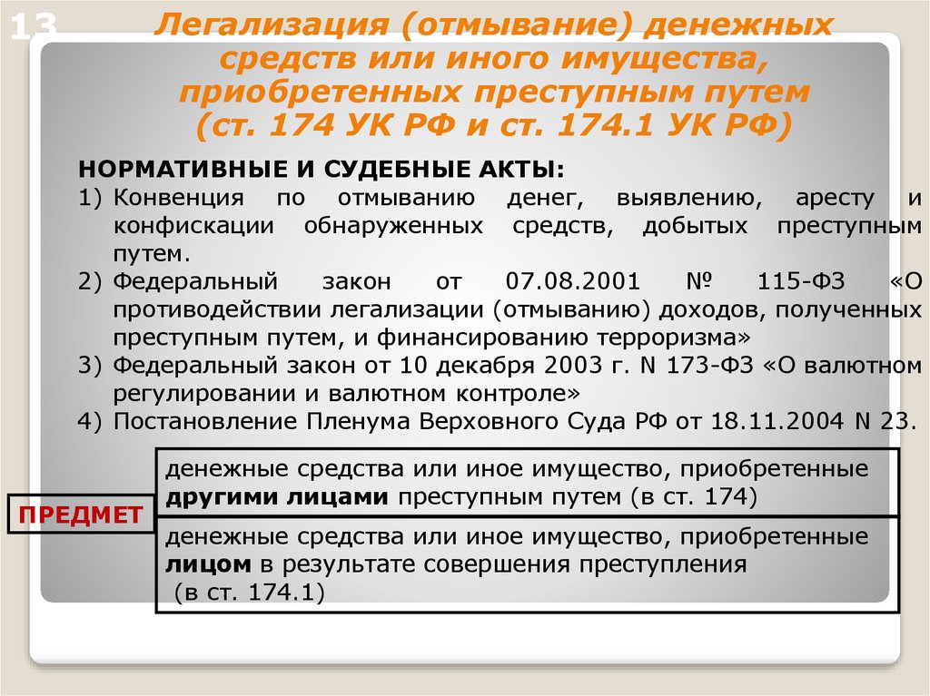 Легализация отмывание доходов полученных. Легализация (отмывание) денежных средств или иного имущества.. Ст 174 УК РФ. Легализация денежных средств УК. Ст 174.1 УК РФ.