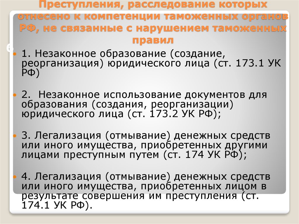 Незаконное образование создание реорганизация юридического лица презентация