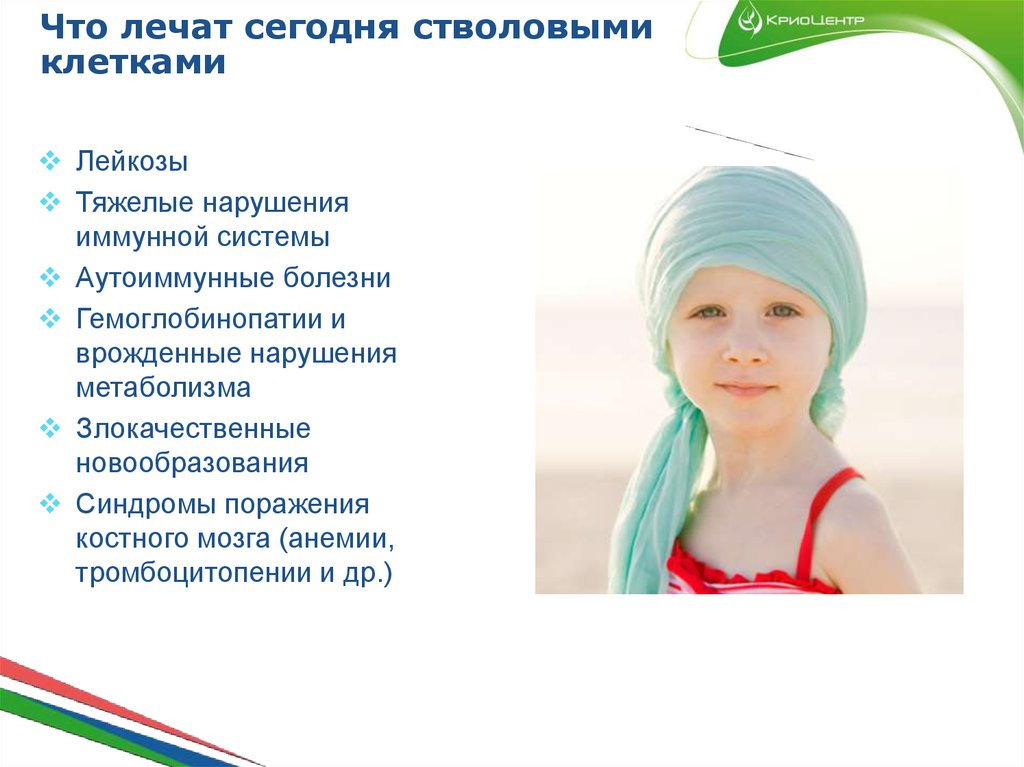 Что лечат сегодня стволовыми клетками