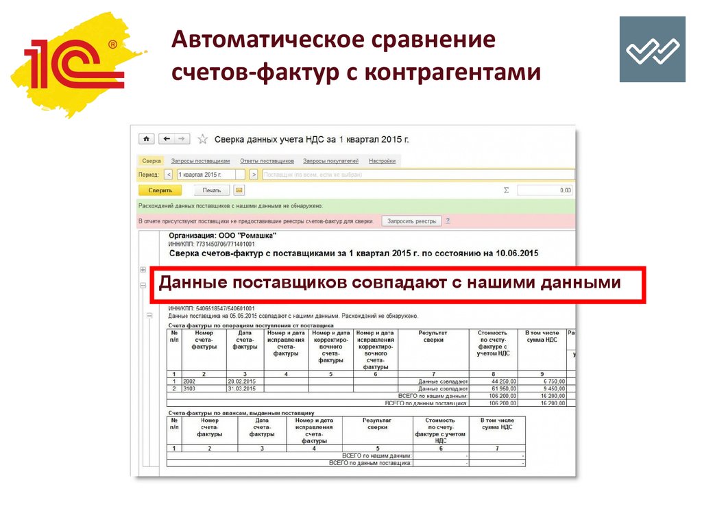 Сверка счетов