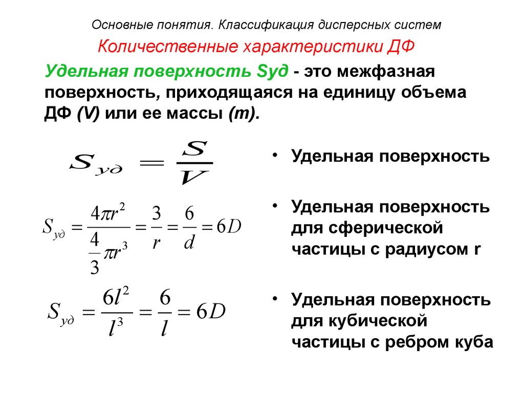 Суммарная поверхность. Формула расчета Удельной поверхности. Удельная поверхность частиц формула. Удельная поверхность порошка формула. Удельная поверхность сферических частиц.