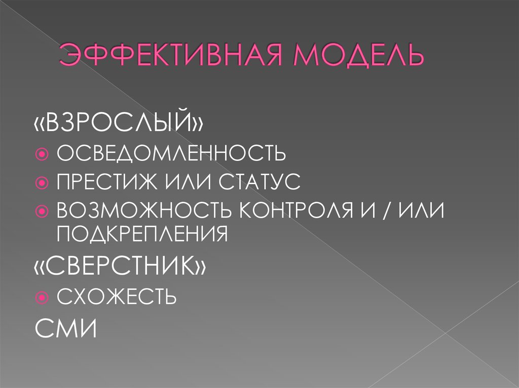 ЭФФЕКТИВНАЯ МОДЕЛЬ