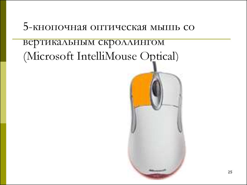 5-кнопочная оптическая мышь со вертикальным скроллингом (Microsoft IntelliMouse Optical)