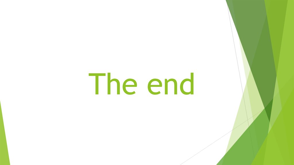 The end