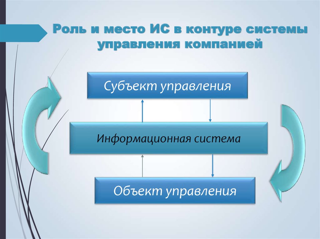 Проект информационной системы как объект управления