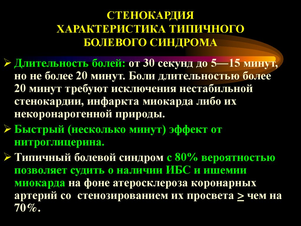 Развитие приступа стенокардии. Болевой синдром при стенокардии напряжения. Стенокардия характеристика болевого синдрома. Типичный болевой синдром при стенокардии. Для типичного приступа стенокардии характерно:.