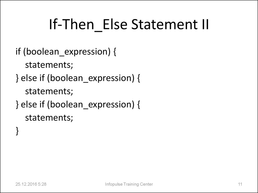 Else statement. Boolean java if Statement. Statements II. Bool expression.