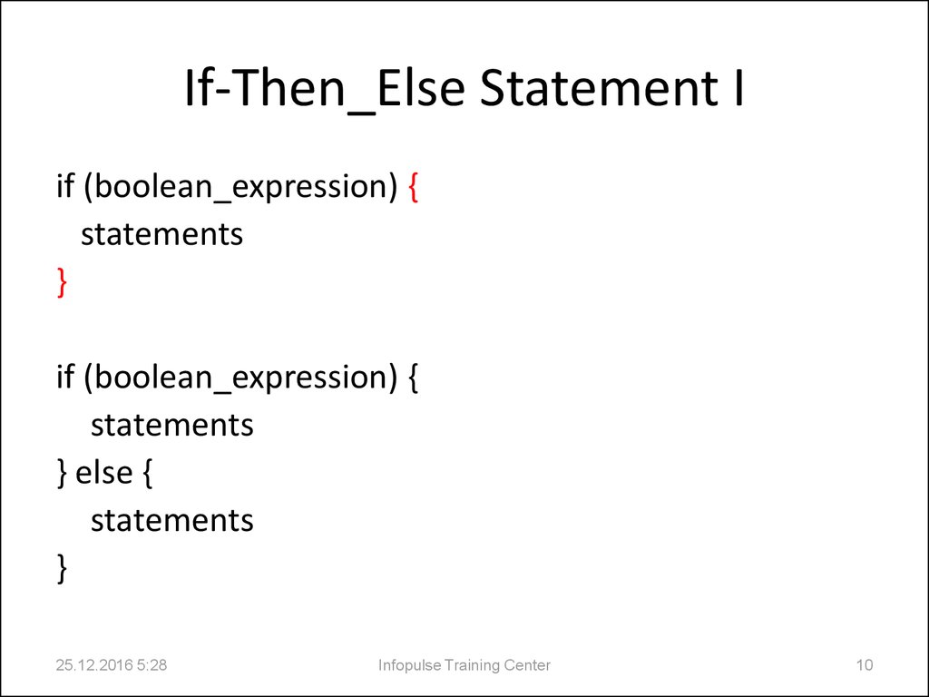 Statement expression. Boolean java if Statement. If else java.