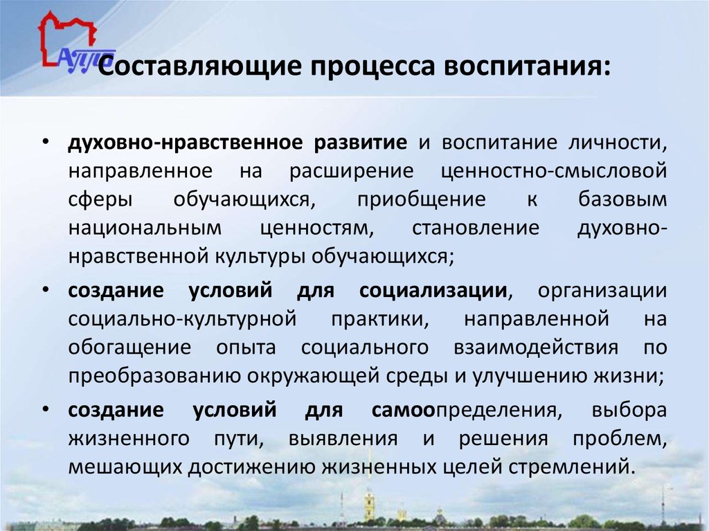 Составляющие процесса