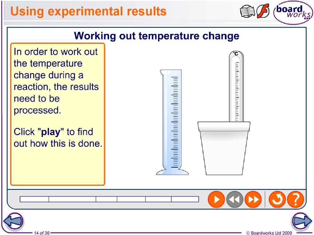 Using experimental results