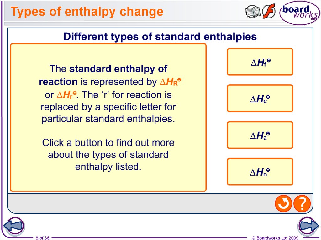 Types of enthalpy change