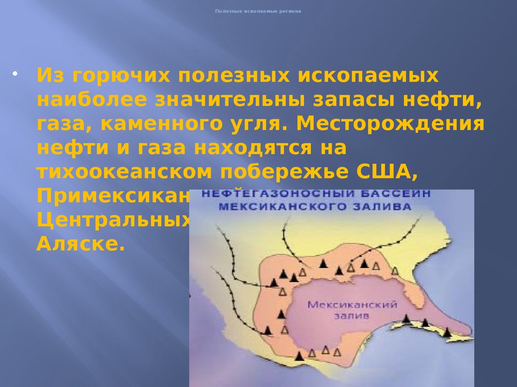 Полезные ископаемые региона. Полезные ископаемые Примексиканской низменности. Полезные ископаемые мексиканского залива. Побережье мексиканского залива полезные ископаемые. Территория и полезные ископаемые США презентация.