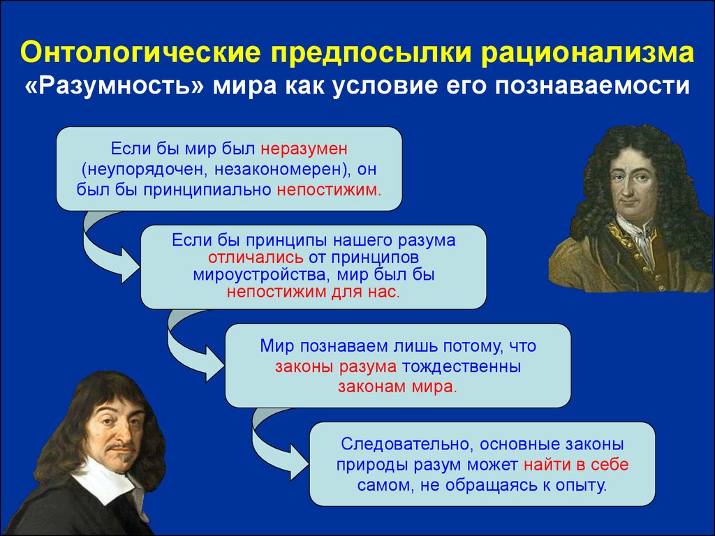 Познание в новое время. Лейбниц эмпиризм. Предпосылки рационализма. Лейбниц метод познания. Онтологический рационализм.