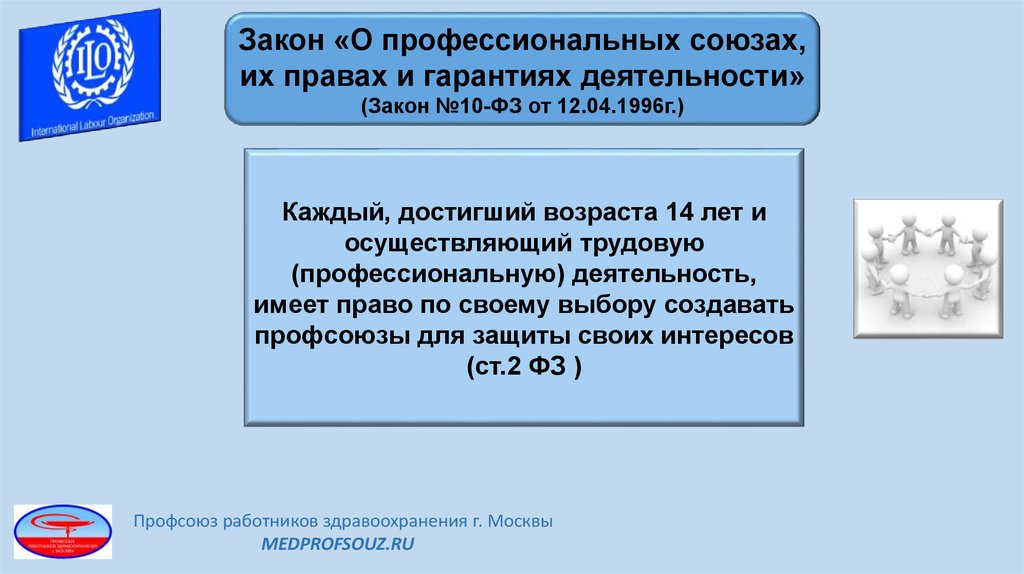 Федеральный закон 10 фз. Законодательство о профсоюзах. Закон о профессиональных союзах. Федеральный закон о профсоюзах. ФЗ О профессиональных союзах их правах и гарантиях деятельности.