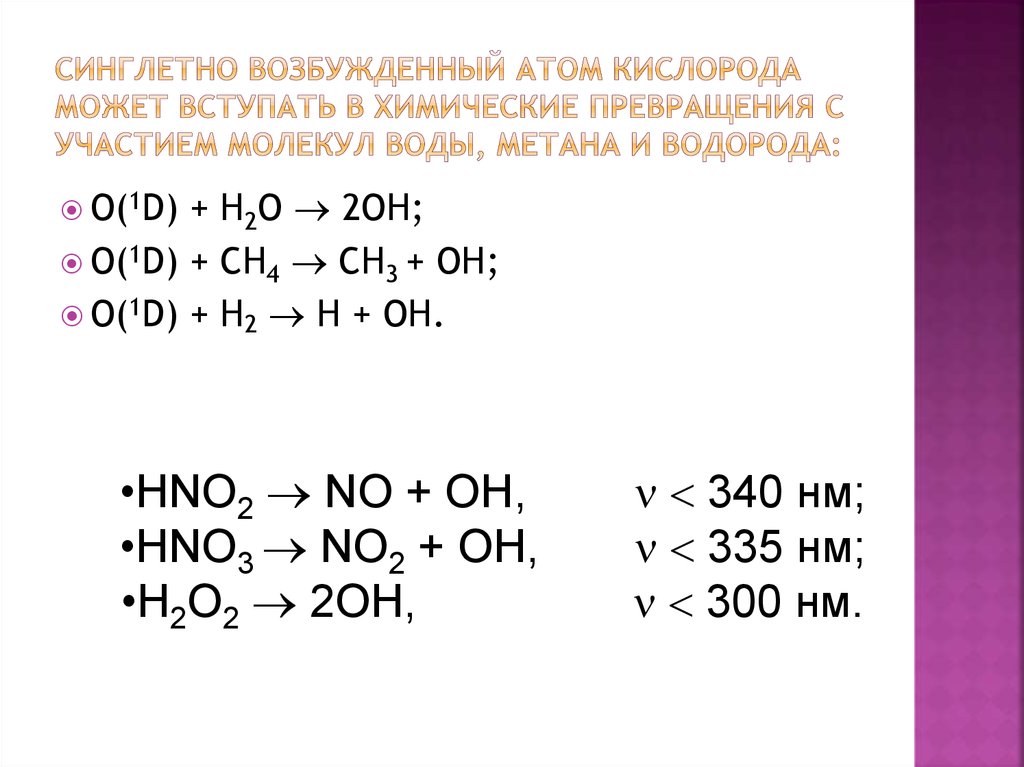 Взаимодействие метана с кислотами