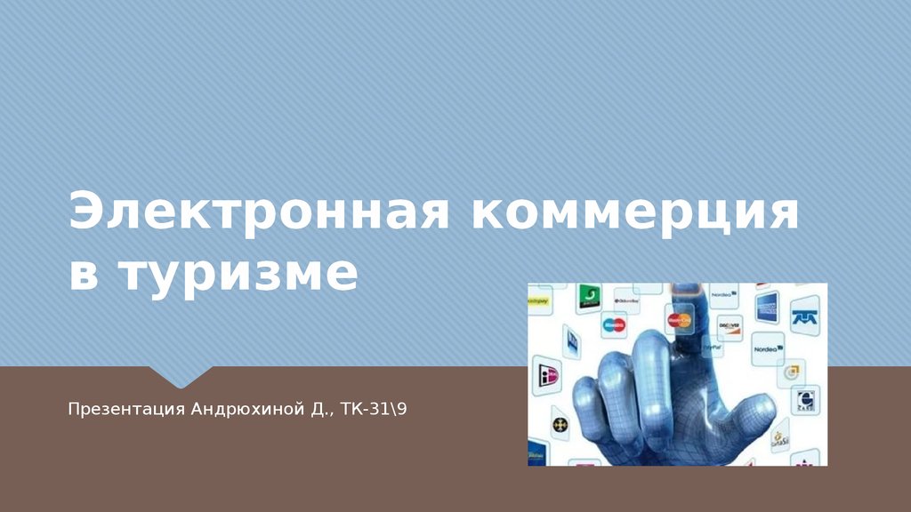 Электронная коммерция в туризме презентация