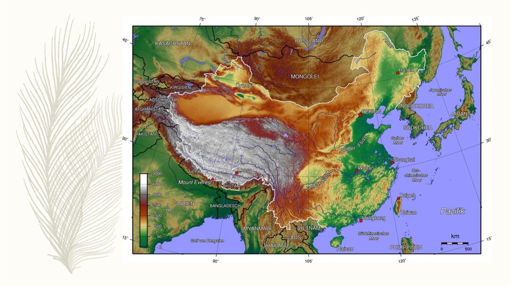 Рельеф китая презентация