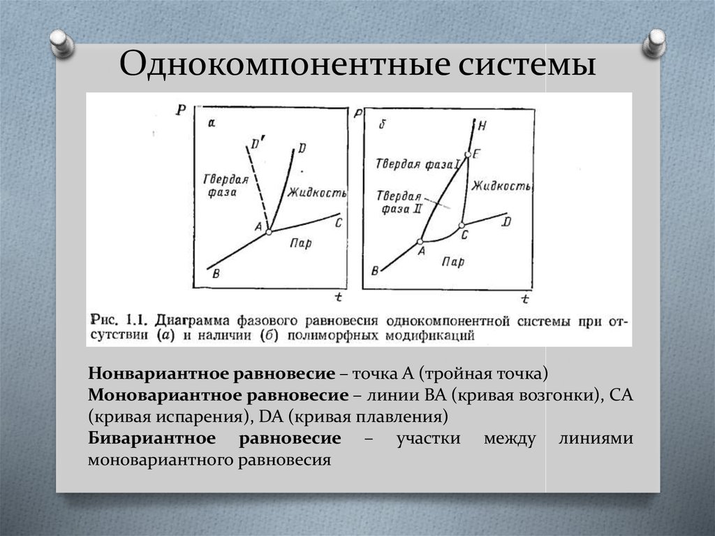 Диаграмма состояния однокомпонентной системы