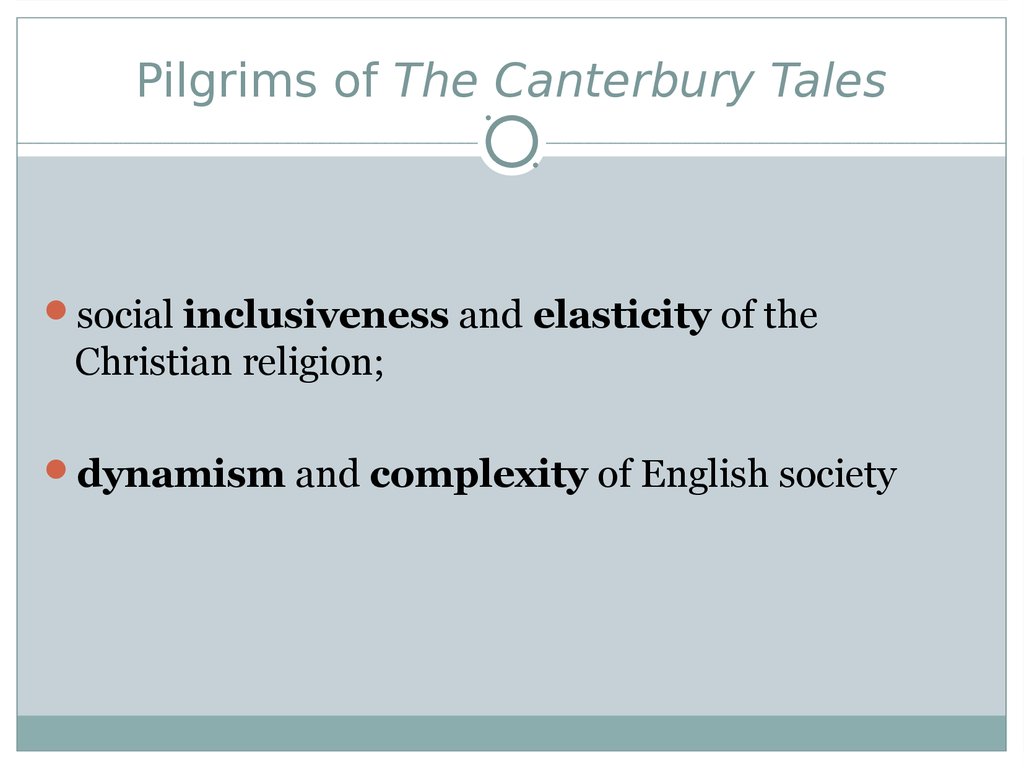 Pilgrims of The Canterbury Tales