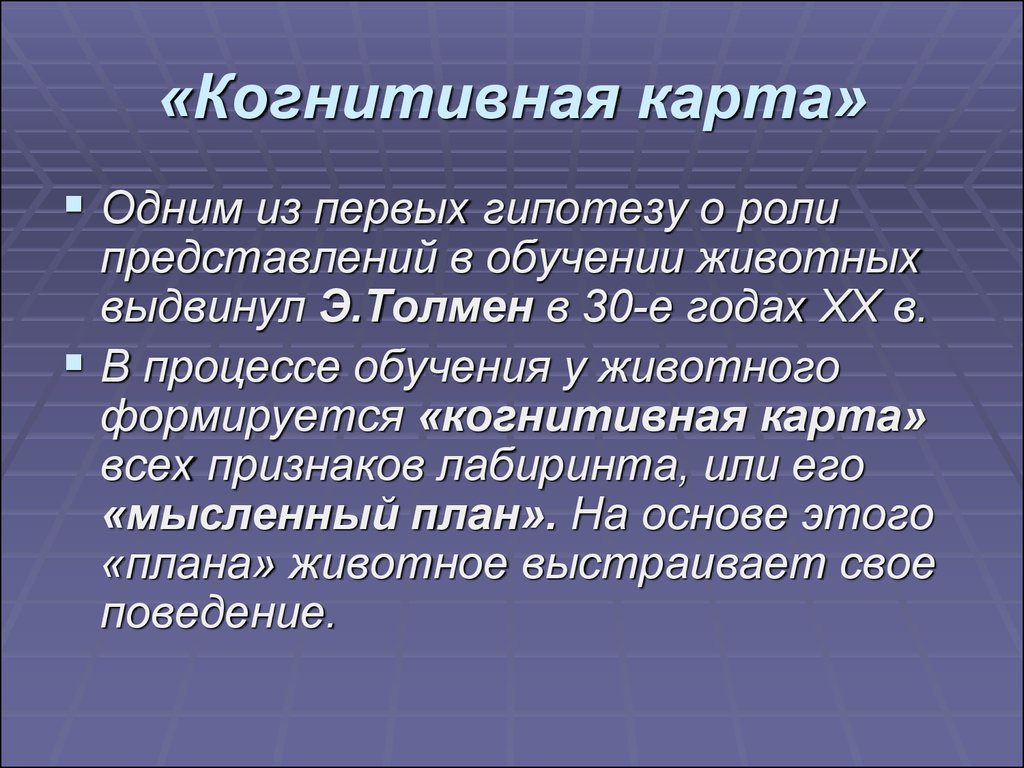 Когнитивная карта урока