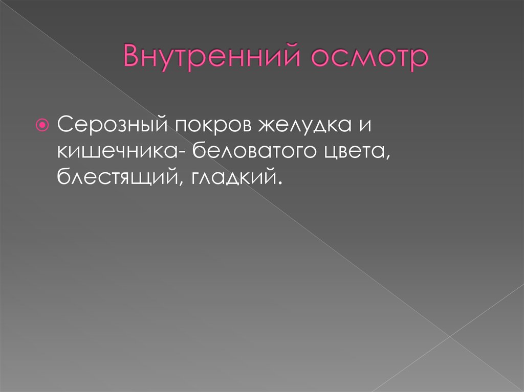 Внутренний осмотр