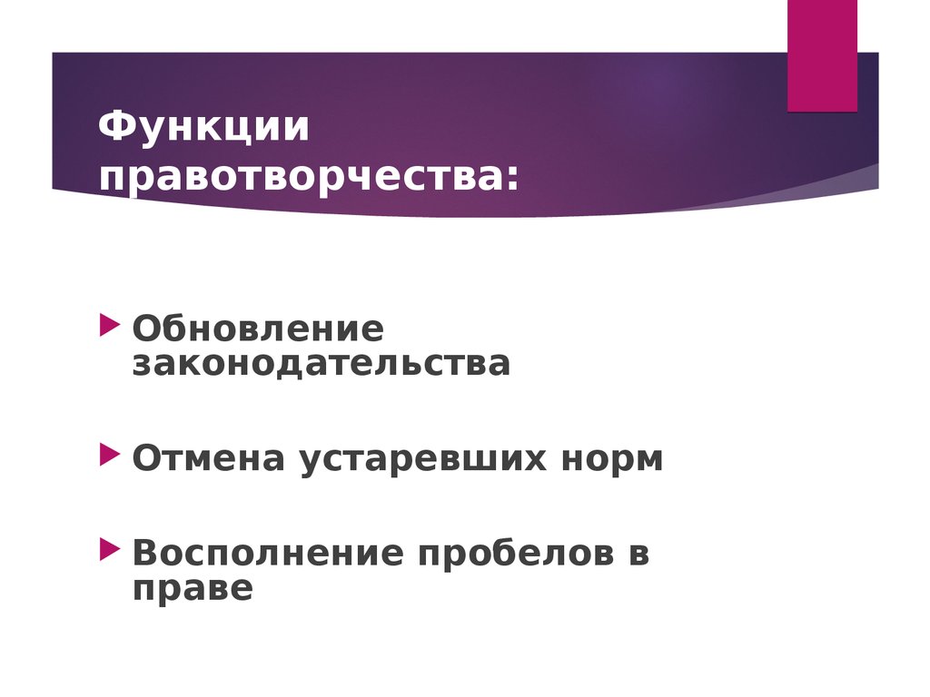 Функции правотворчества презентация