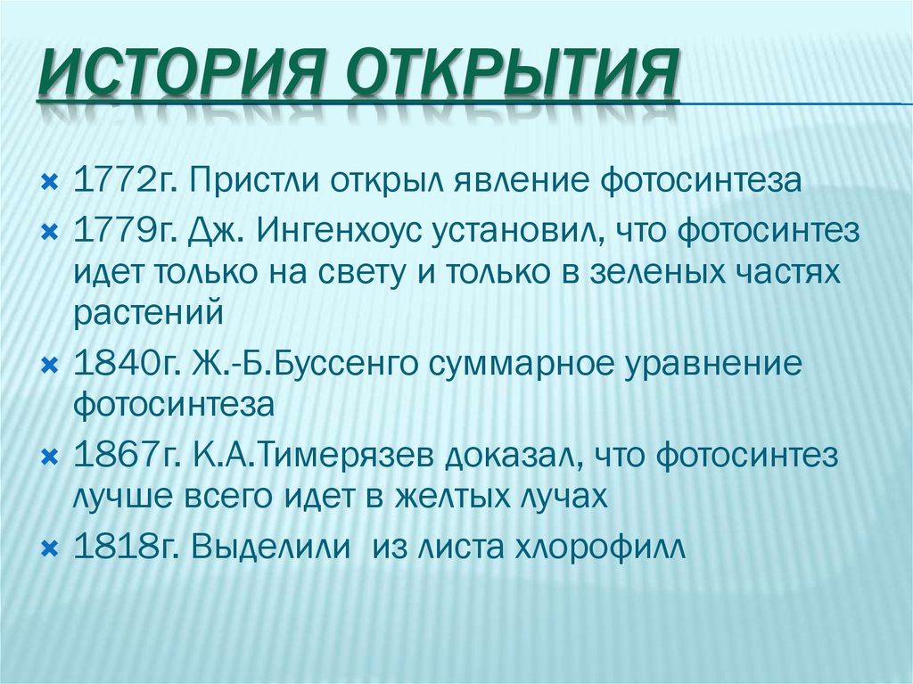 История открытия