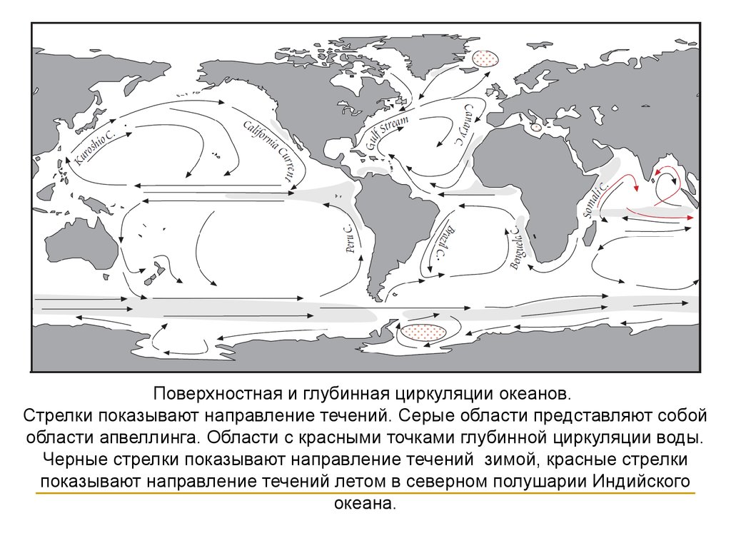 Основные течения воды. Схема основных поверхностных течений мирового океана. Карта течений мирового океана. Схема основные поверхности течения мирового океана. Поверхностное течение в мировом океане контурные карты 7 класс.