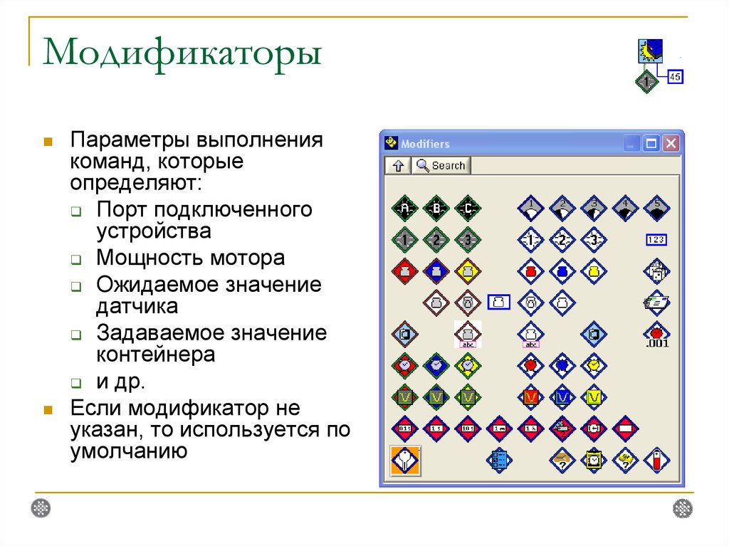 Параметры выполнения. Модификаторы это материаловедение. Модификаторы параметров. Значение и модификаторы.