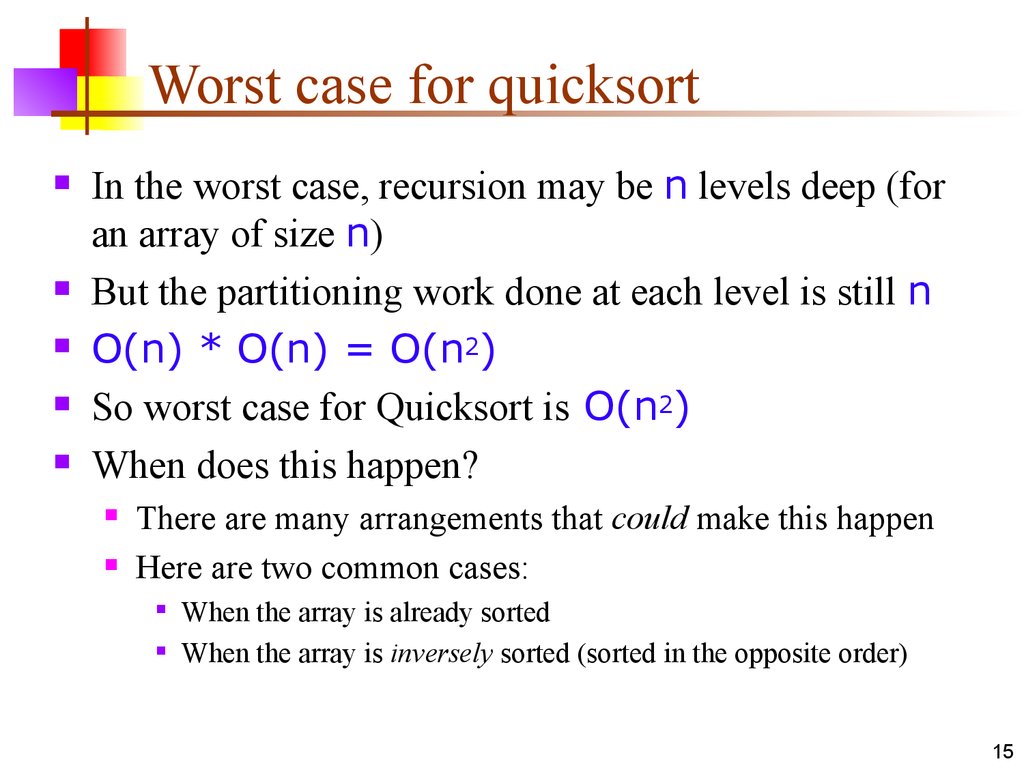 Quicksort презентация онлайн 3668