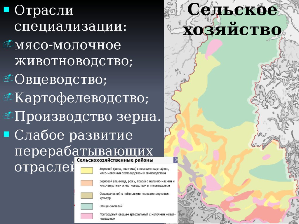 Природные ресурсы кузнецко алтайского тпк. Районы сельского хозяйства Восточной Сибири.