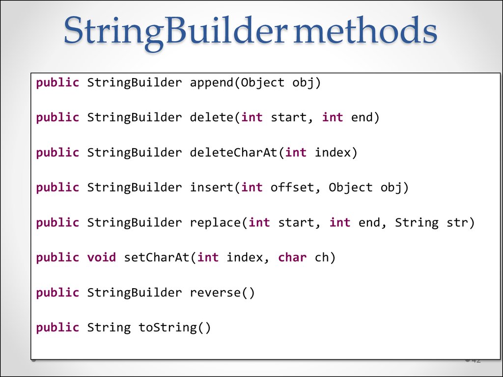 Stringbuilder