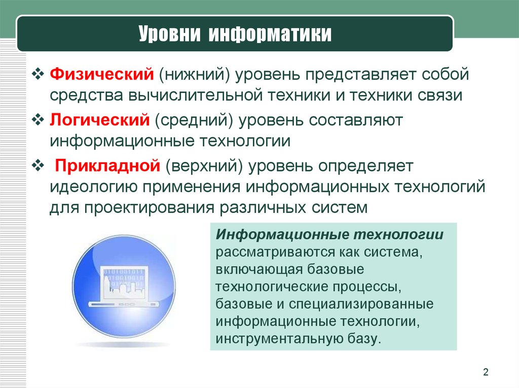 Базовый уровень информатики