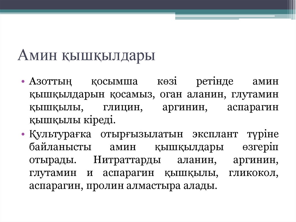 Амин қышқылдары