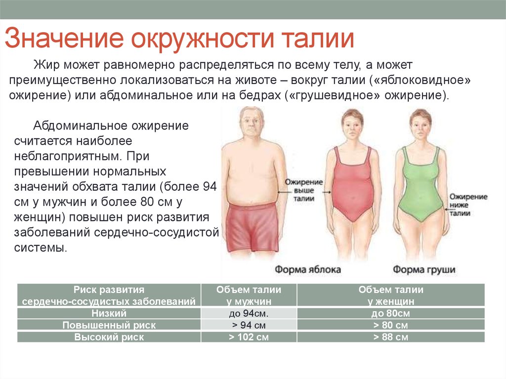 Нормальная окружность талии у женщин. Окружность живота при ожирении. Абдоминальное ожирение формула расчета.