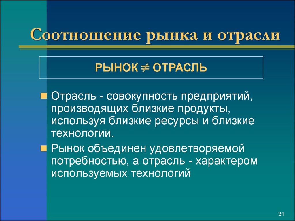 Понятие отрасли. Понятие отраслевого рынка. Соотношение рынка и отрасли. Понятия «отрасль» и «рынок». Отрасль и рынок разница.