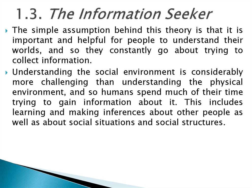 1.3. The Information Seeker