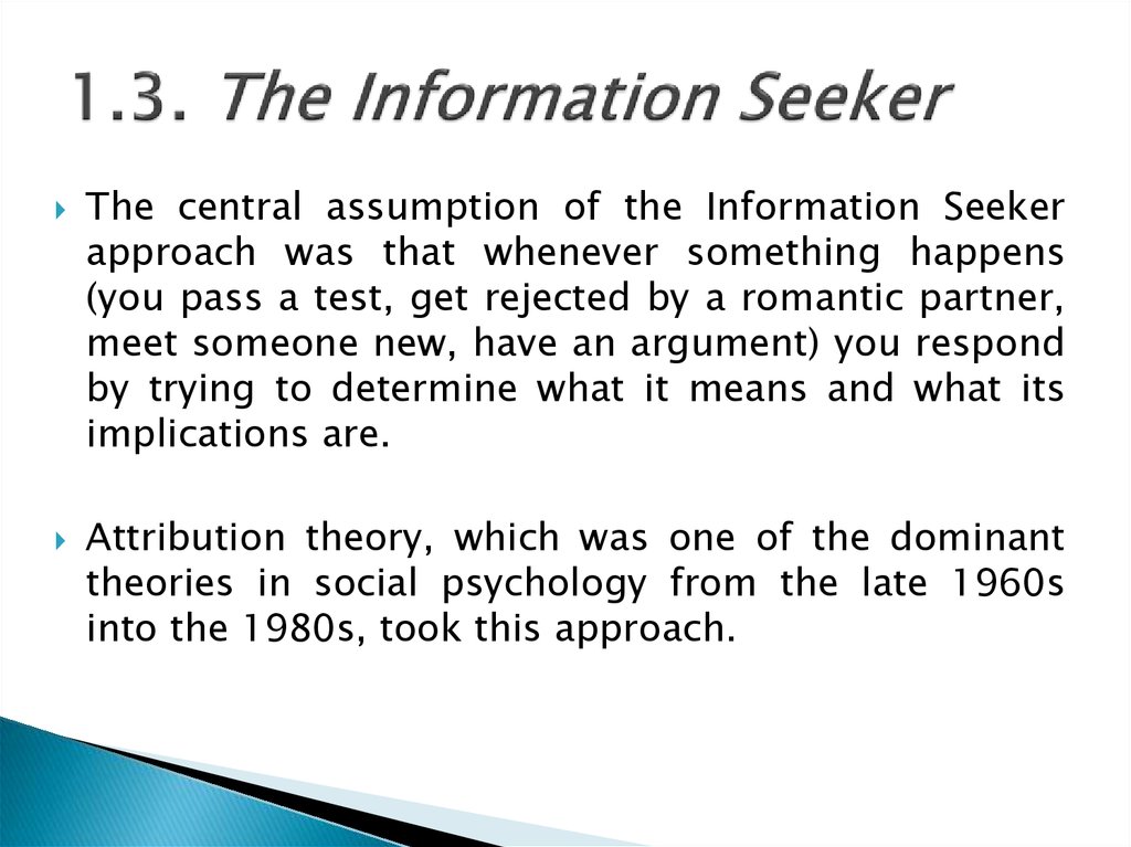 1.3. The Information Seeker