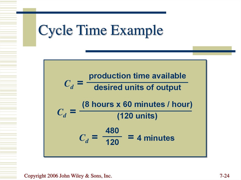 Cycle Time Example