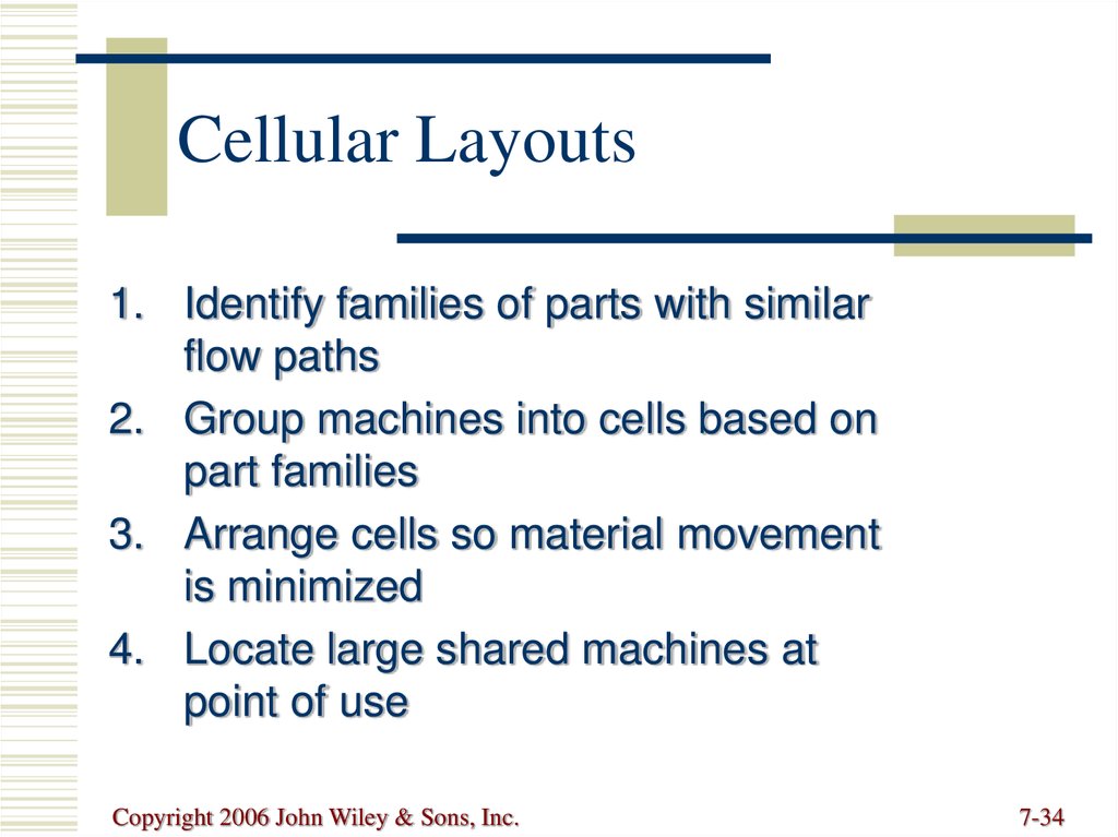 Cellular Layouts