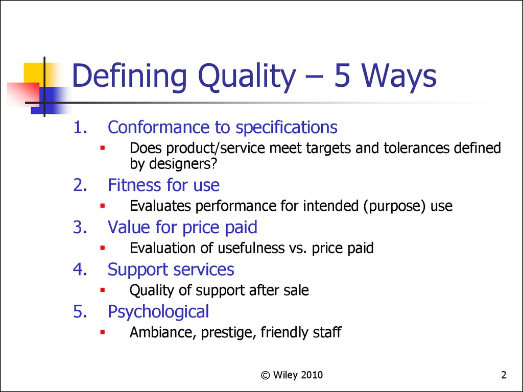 Total Quality Management Chapter 4 