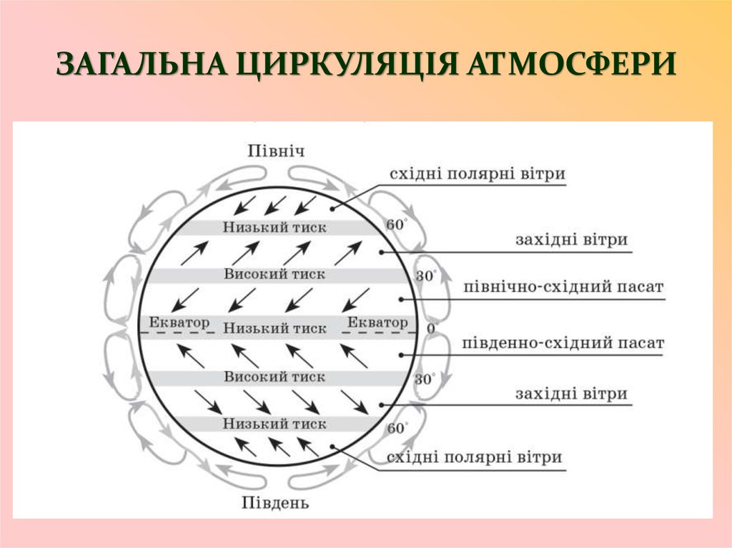 На каком рисунке правильно показано направление постоянных ветров пассатов