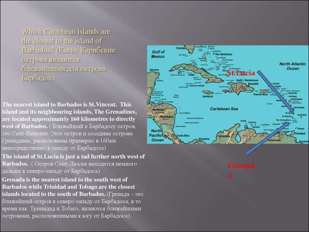 Острова карибского моря презентация