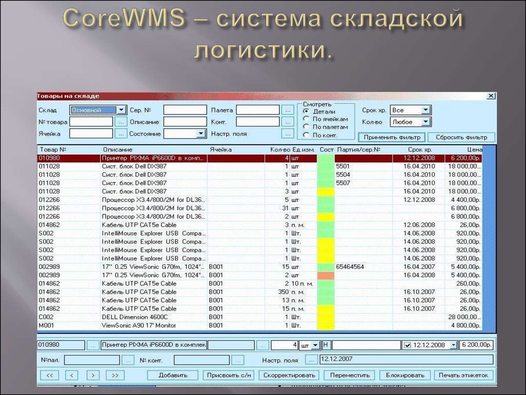 CoreWMS – система складской логистики.